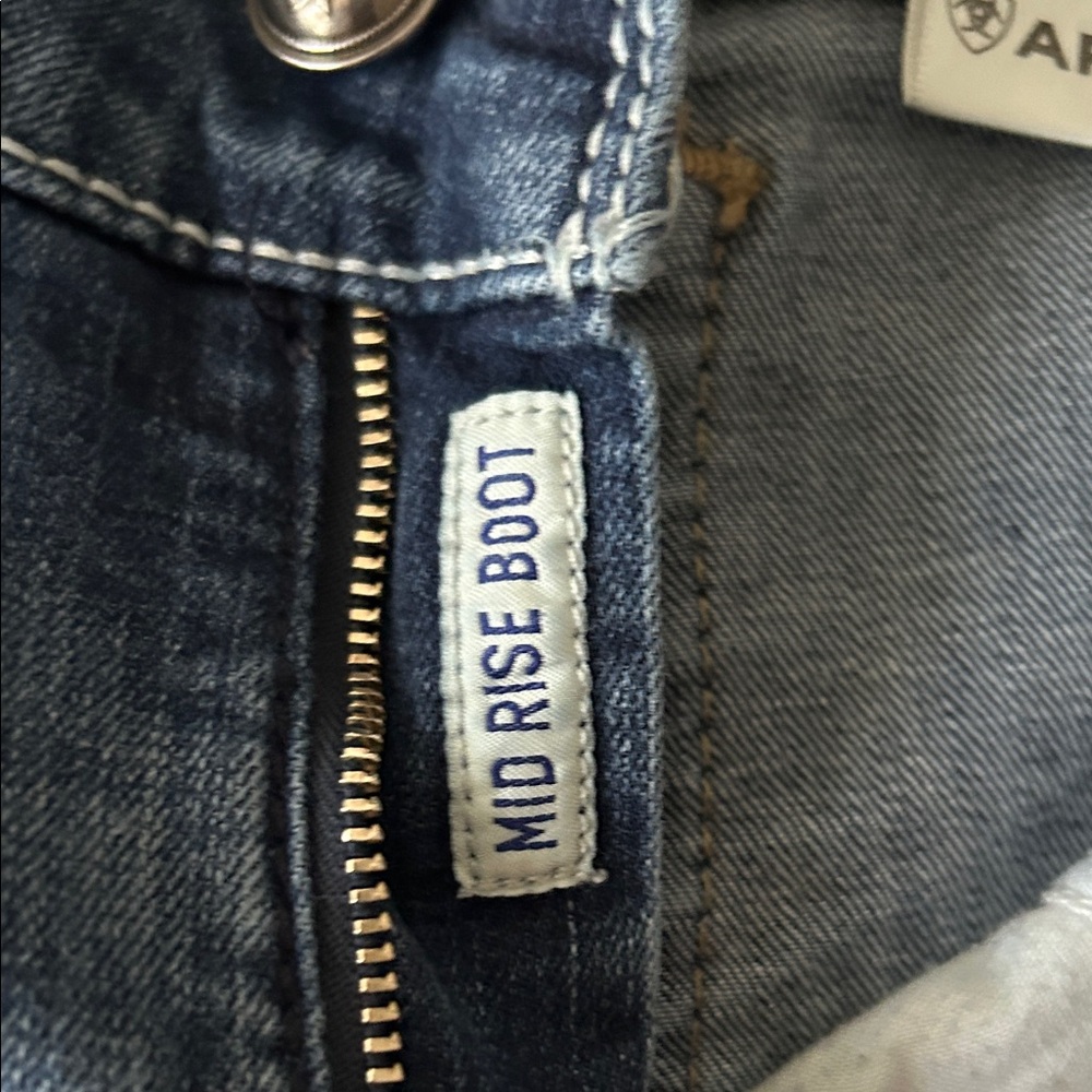 Ariat Women's Flare Jeans in Classic Blue - Picture 6 of 8